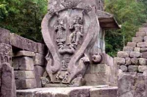 Ancient teaching: A relief at Sukuh Temple near Surakarta. The 15-century Hindu-Buddhist temple depicts reliefs on life before birth, having sexual education as its main theme. JP/Ani Suswantoro